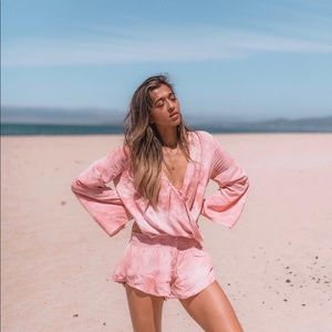 Blue life beach bunny short and top set